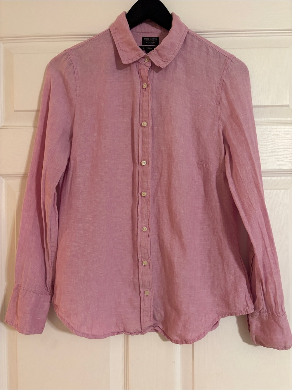 J.Crew Slim Perfect Shirt in Baird McNutt Irish Linen - Indigo Orchid - Size 4